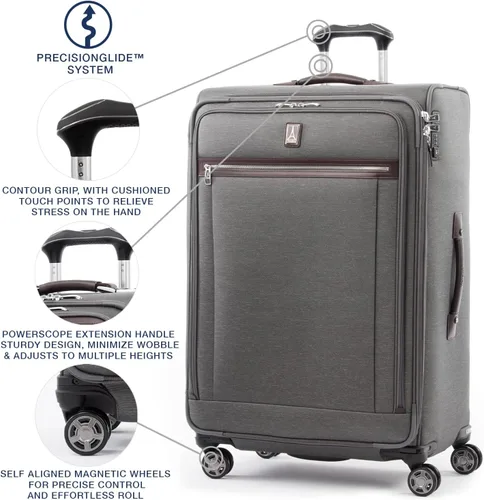 Vista 2 de Travelpro Platinum Elite-Softside - Maletas expansible con ruedas giratorias Gris Vintage 409186905