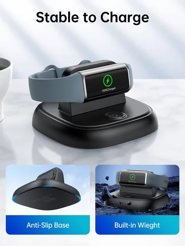 Vista 4 de LVFAN para Fitbit Charge 6/Charge 5/Luxe Charger, accesorios de repuesto de cable de carga con botón de reinicio y estación de carga rápida