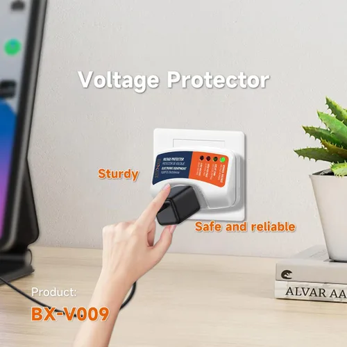 Vista 7 de BXST Protector de voltaje con enchufe para el hogar protege contra sobretensiones de alto y bajo voltaje para refrigerador/TV/PC 120V 1800W