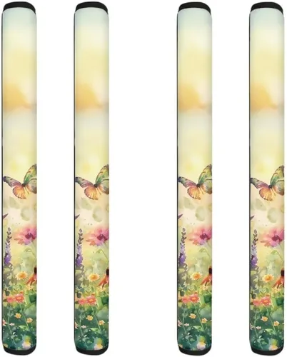 Vista 32 de Juego de 4 cubiertas lavables para manija de puerta de refrigerador, protector antideslizante para refrigerador, horno, evita huellas dactilares