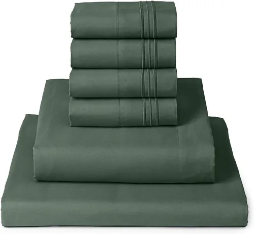 Vista 71 de Mellanni - Juego de sábanas individual de 4 piezas de la colección icónica, (incluyendo 2 fundas de almohada), bolsillo profundo de 16 pulgadas