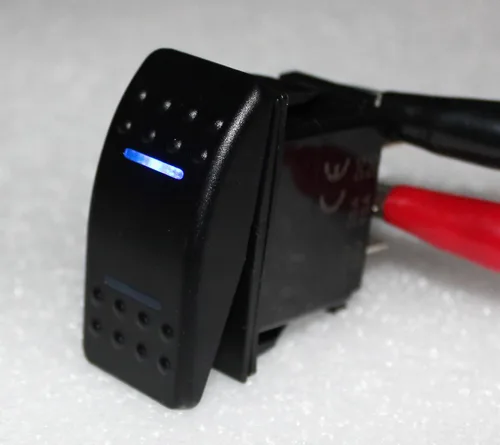 Vista 2 de Marine Boat Car 7 Pins 2 Luz Azul Led On-Off-on Rocker Interruptor Dpdt Impermeable 12 V 24 V