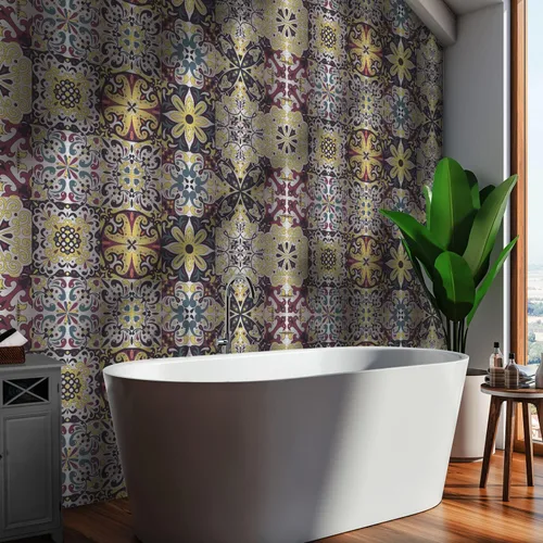 Vista 2 de 20 calcomanías de vinilo metálico para azulejos de cocina y baño, autoadhesivas para despegar y pegar en azulejos de transferencia, 4 x 4 pulgadas
