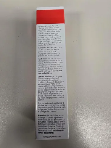 Vista 3 de KERATIN RESEARCH Spray protector térmico para el cabello, protege el cabello mientras aplica calor en el tratamiento y alisado de queratina