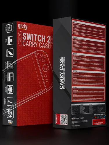 Vista 3 de Orzly Case for Nintendo Switch 2 Protective Travel Carry Case with Screen Padding, Game Cards & microSD Slots with Zipped & Open Pockets for Console