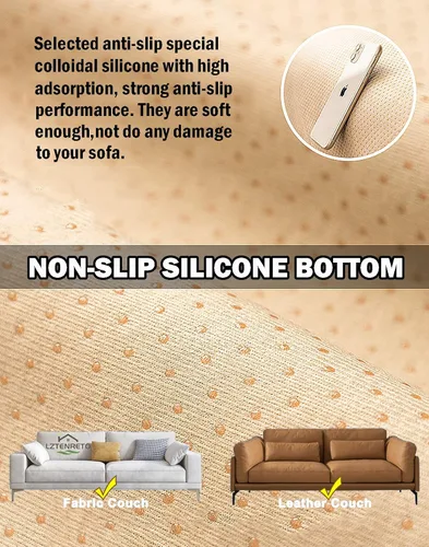 Vista 4 de Funda suave para sofá modular, funda antideslizante de felpa para sofá para mantener el calor, protector de sofá para perros, gatos, mascotas y Azul