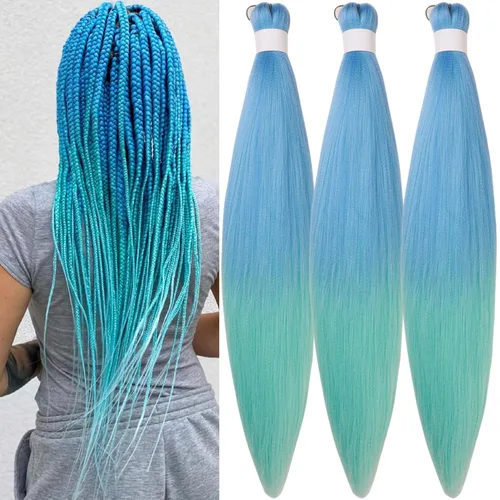 Vista 25 de Leticia - Cabello estirado para trenzar, color negro, 16 pulgadas, paquetes de 6