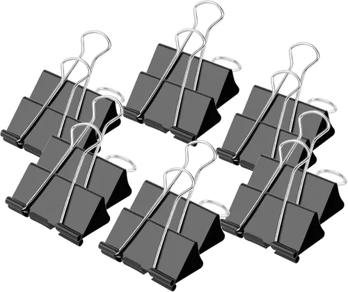 Vista 13 de Ufmarine Clips pequeños de 1 pulgada de largo, (72 piezas) clips de papel pequeños para suministros de oficina