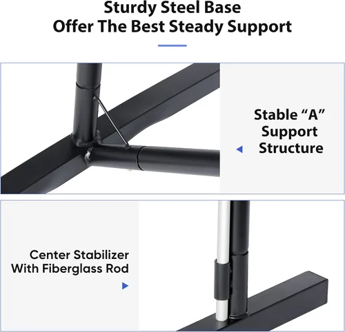 Vista 5 de F2C Portable 22FT Pickleball Net Set Regulation Size Soccer Tennis Net with Court Markers,Game Set System with Metal Frame Stand and Carrying Bag