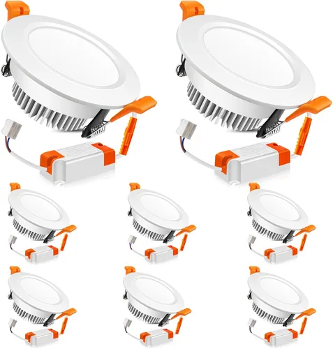 Vista 10 de LEDLightsWorld Iluminación empotrable LED regulable de 2 pulgadas, downlight, 3 W (equivalente a 35 W), luz blanca cálida de 3000 K, luz LED
