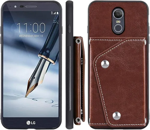 Vista 6 de Asuwish Funda para teléfono LG Stylo 3 Stylo3 Plus con protector de pantalla, tarjetero y correa cruzada, accesorios para celulares, LGstylo3