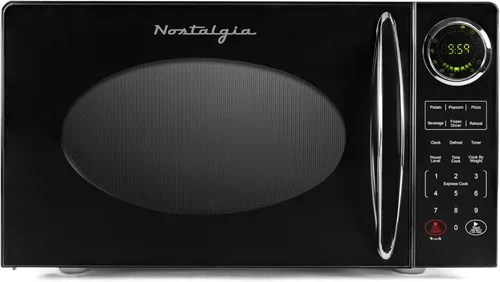 Vista 8 de Nostalgia Mid-Century Retro - Horno de microondas para encimera, grande 900 vatios, 0.9 pies cúbicos, 8 ajustes de cocción preprogramados, reloj