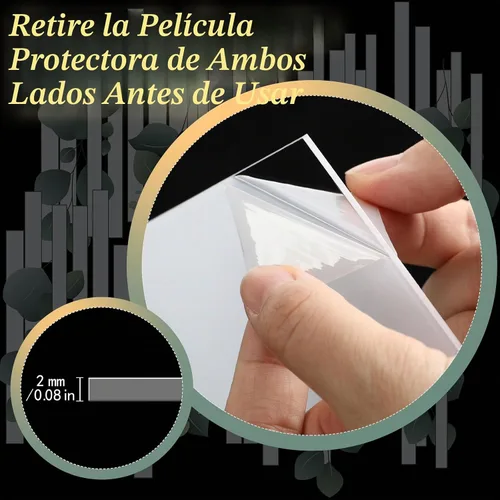 Vista 3 de Bucherry 20 piezas de acrílico en blanco para base de luz LED, 4 formas