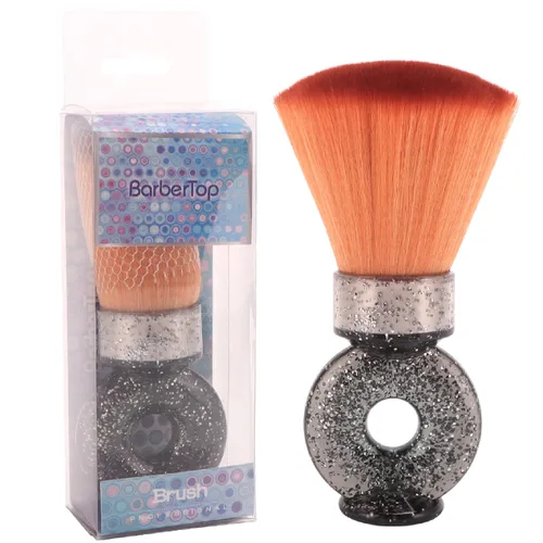 Vista 11 de Cepillo de cuello para limpieza de corte de cabello de peluquería, herramienta de salón de belleza con mango de anillo, cepillo suave para eliminar