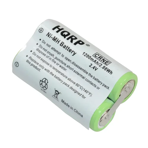 Vista 6 de HQRP Batería compatible con Philips Norelco HQ6889, HQ7330, HQ7350, EVERGAIN H-AA120Gx2 2.4V, compatible con afeitadora Rowenta TN8110 +