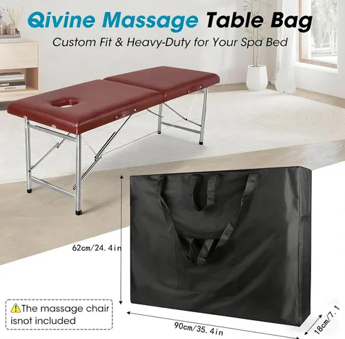 Vista 2 de Bolsa de mesas de masaje, mesa de masaje portátil ligera, funda de transporte universal para mesa de masaje, bolsa de almacenamiento portátil