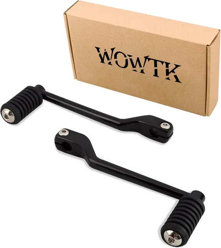 Vista 6 de WOWTK Palancas delanteras y traseras con clavijas de cambio, clavijas de cambio de talón/punta para Harley 1986-2017 FL Softail, Touring Road King