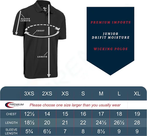 Vista 7 de Premium Wear Boys High Moisture Wicking Polo T Shirts