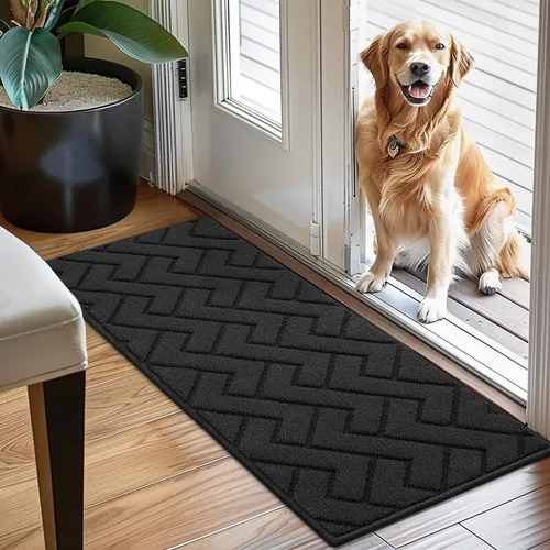 Vista 79 de hicorfe Tapete para puerta delantera para entrada exterior, 20 x 31.5 pulgadas, absorbente, resistente a la suciedad, tapetes de bienvenida