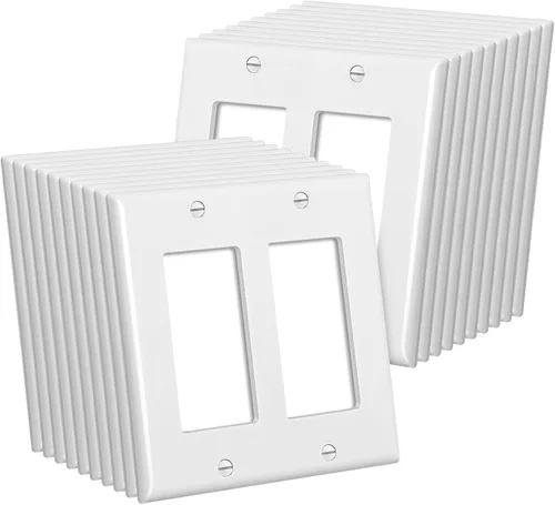 Vista 10 de CML Placas Decorativas de Pared, Paquete de 50 Cubiertas para Receptáculos de Toma de Corriente, Placas de Interruptor de 1-Gang, Tamaño Estándar