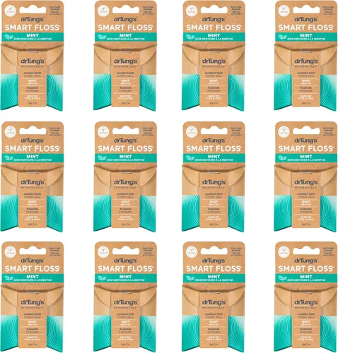 Vista 17 de DrTung's Smart Floss, 30 yardas, hilo dental – Los colores naturales del sabor del cardamomo pueden variar