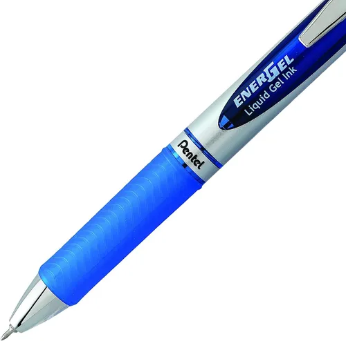 Vista 5 de Pentel Energel 0.3mm Ultra Fine Point Needle tip Pen, Pack of 6; 3 Black & 3 Blue retractable Liquid Gel Ink Pens