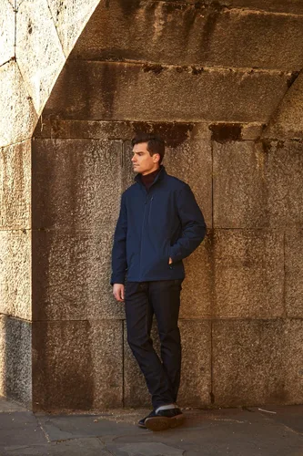 Vista 6 de Chaqueta impermeable de peso medio tela Softshell resistente al agua y al viento tallas S a 3XL para hombre