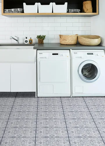 Vista 4 de FloorPops Hastings - Azulejos adhesivos para suelo, color azul