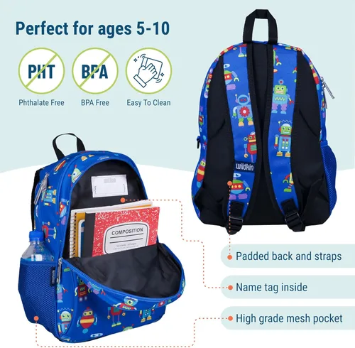 Vista 3 de Wildkin - Mochila infantil de 15 pulgadas para niños y niñas