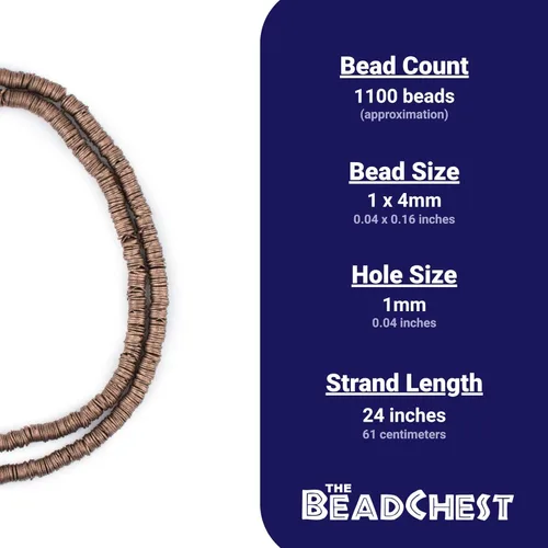 Vista 4 de TheBeadChest - Cuentas de cobre envejecido entrelazadas (0.157 in)