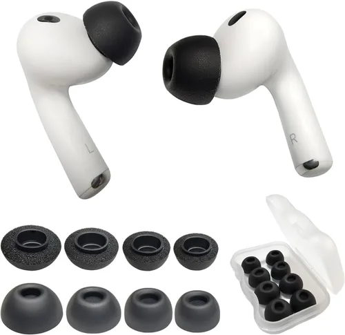 Almohadillas de espuma viscoelástica para AirPods Pro 3 [S/M/L 3 pares] - Cancelación de ruido mejorada y graves, compatible con Apple AirPods Pro