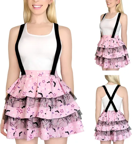 Vista 4 de Littleforbig Mameluco plisado con volantes y falda de princesa gótica