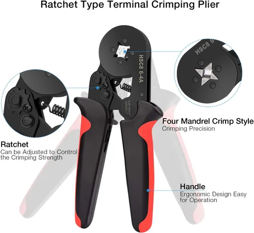 Vista 3 de Herramientas de crimpado de virola Alicates de alambre - 1800 piezas de virola de alambre con pinzas de alicates kit para electricistas