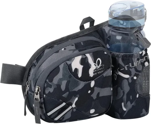 Vista 13 de Waterfly - Cangurera de senderismo con soporte para botella de agua para hombres y mujeres, para correr y pasear al perro, para iPhone 8 Plus