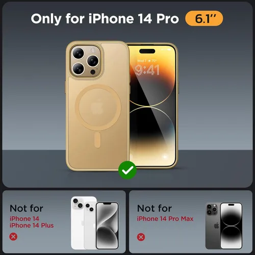 Vista 382 de Miracase - Funda magnética para iPhone 13 de 6.1 pulgadas (compatible con MagSafe) (con 2 protectores de pantalla), protección de grado militar