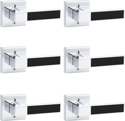 Vista 21 de Probrico Palanca Medio-Simulada Sin Giro en Negro Mate, Barra Cuadrada de Acero Inoxidable Palanca Simulada Individual, Manija Interior de Servicio