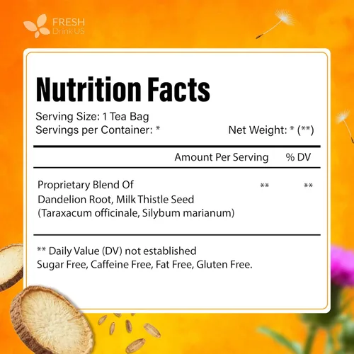 Vista 295 de FreshDrinkUS, 135 bolsas de té de jengibre y cúrcuma premium, ingredientes 100% naturales, mezcla hecha a mano de té de hierbas de cúrcuma