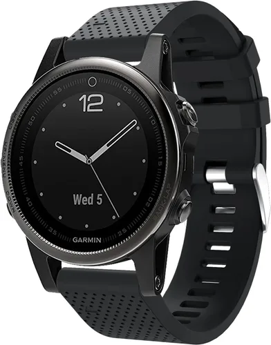 Vista 2 de Correa compatible con Garmin Fenix 5S Plus, correa de repuesto de silicona Quickfit, correa de reloj de repuesto para Garmin Fenix 5S, no compatible