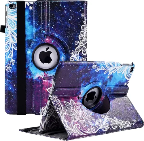 Vista 25 de Funda giratoria para iPad de 9.7 pulgadas 2018 2017 / Funda para iPad Air 2 - Funda protectora con soporte giratorio de 360 grados y función