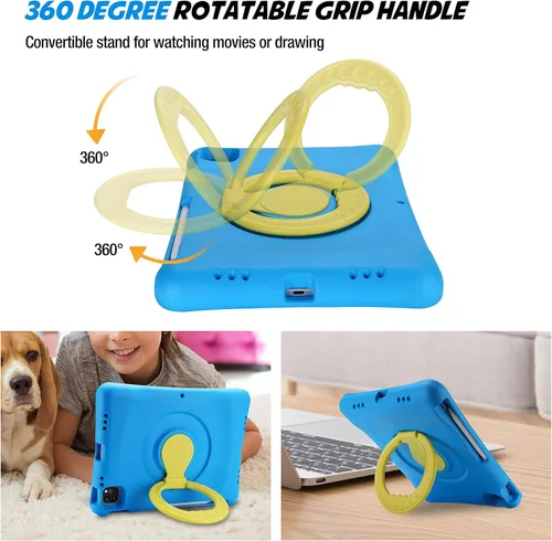 Vista 3 de ProCase Funda para niños para iPad Air de 10.9 pulgadas, 5ª generación 2022/4ª generación 2020/iPad Pro 11 2020/2018, a prueba de golpes, mango
