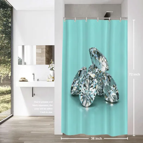 Vista 156 de Shrahala Father and Child Embracing No Hooks Shower Curtain with Snap in Liner Set, Tender Moment Captured Bathroom Décor Polyester Fiber Waterproof