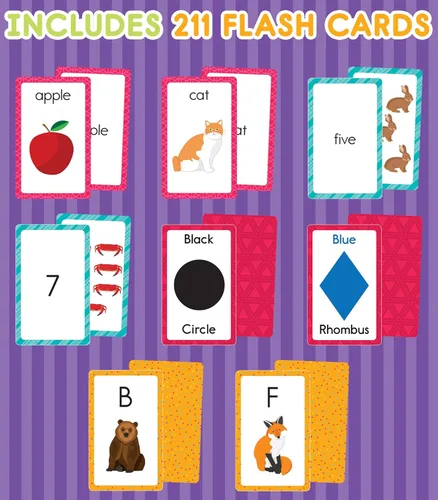 Vista 3 de Carson Dellosa - Paquete de 4 tarjetas flash para niños pequeños, tarjetas flash del alfabeto, tarjetas flash de palabras a la vista, tarjetas flash