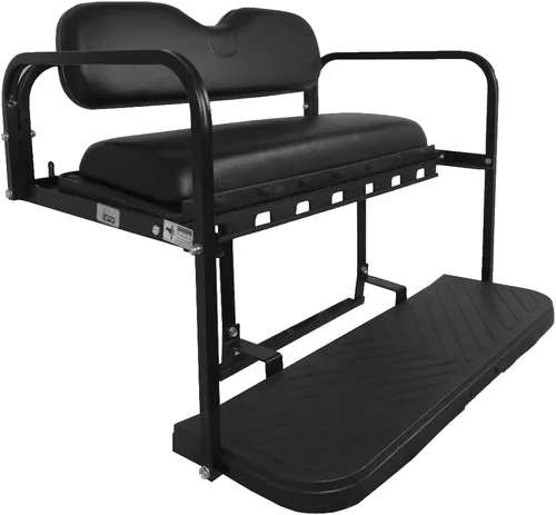 GTW MACH3 Club Car DS Kit de asiento trasero para carrito de golf con marco de acero | Compatible con modelos 1982-2000 (negro)