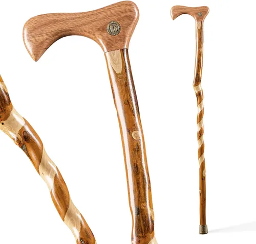 Vista 9 de Brazos Wooden Walking Canes for Men and Women, Stable Walking Sticks for Seniors, Made in The USA