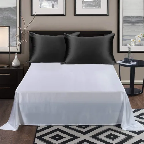 Vista 5 de ALASKA BEAR - Funda de almohada de seda para el cuidado del cabello y la piel, para un sueño reparador, de seda de morera 100% real, Crema