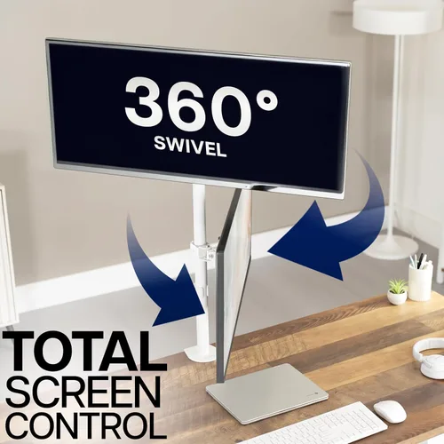 Vista 8 de VIVO Dual Monitor Desk Mount for 13 to 34 inch Screens, STAND-V002TW Blanco