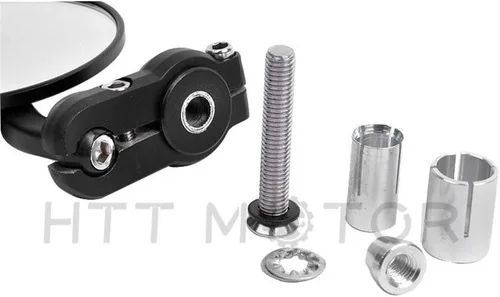 Vista 6 de Espejos redondos para Kawasaki Suzuki Ducati negro