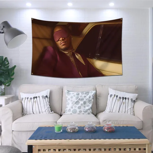 Vista 3 de eksent Tapiz con texto en inglés "I Never Liked You", tapiz, tapiz, tapiz, 3 x 5 pies