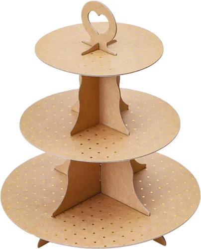 Vista 29 de Soleebee Soporte redondo de 3 niveles para cupcakes, torre de cartón para cupcakes, torre de soporte para pasteles de postre para decoración