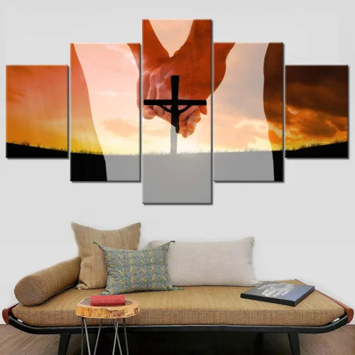 Vista 64 de TUMOVO Jesús Christian - Pintura sobre lienzo de 5 piezas